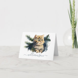 Gatito Tabby Adorable Personalizado Acuarela