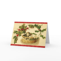 Gatitos Acogedores en Navidad Restaurados Antiguos