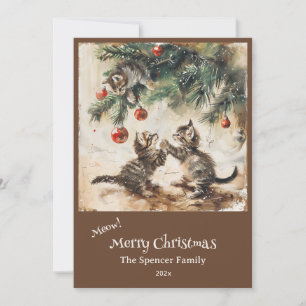 Gatitos Adorables en el Árbol de Navidad