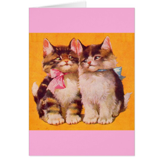 gatitos adorables en la carroza de los años 1930 (Frente)