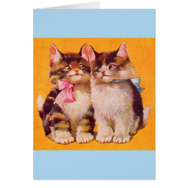 gatitos adorables en la carroza de los años 1930 (Frente)