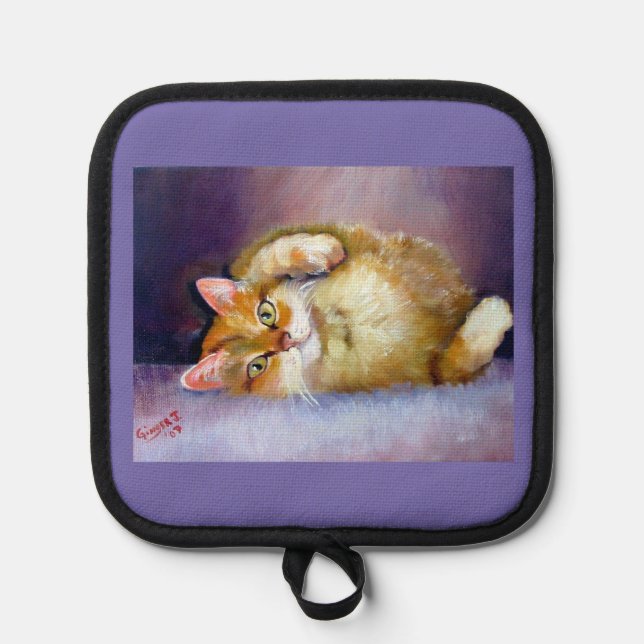 Gatitos amarillos Oven Mitts & Pot Holders (Anverso)