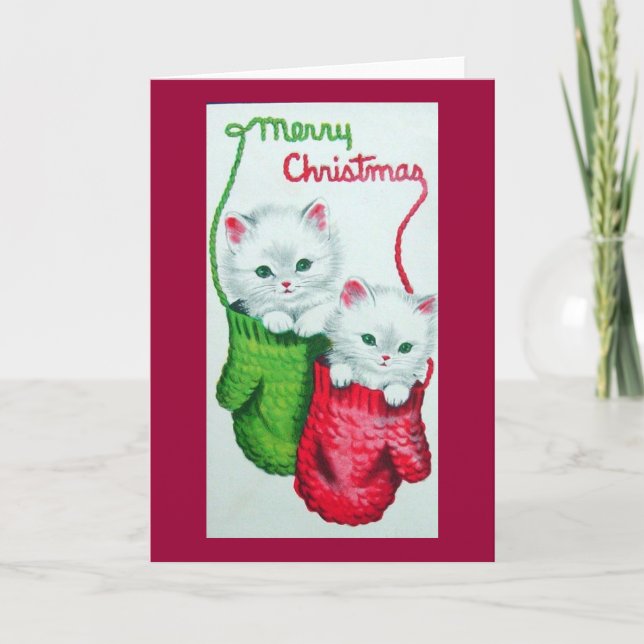 Gatitos con Mitones Feliz Navidad (Anverso)