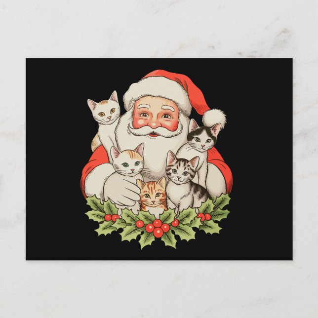 Gatitos de Santa Gatos Navidad Xmas Fiesta (Anverso)