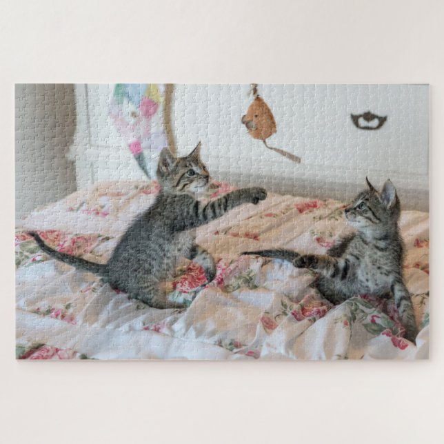 gatitos jugando al puzzle (Horizontal)