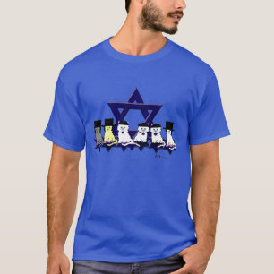 Gatitos kosher en una camiseta básica de la fila