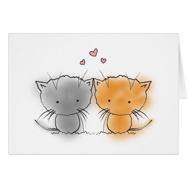 Gatitos Lindos Naranjas y Grises (Anverso (Horizontal))