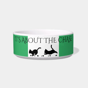 ¡Gatitos negros que alimentan el cuenco modificado