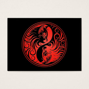Gatitos rojos y negros de Yin Yang