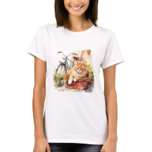 Gato 1 en camiseta otoño