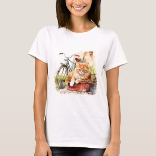Gato 1 en camiseta otoño