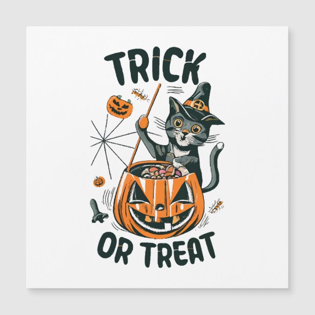 Gato abstracto de Halloween (Anverso)