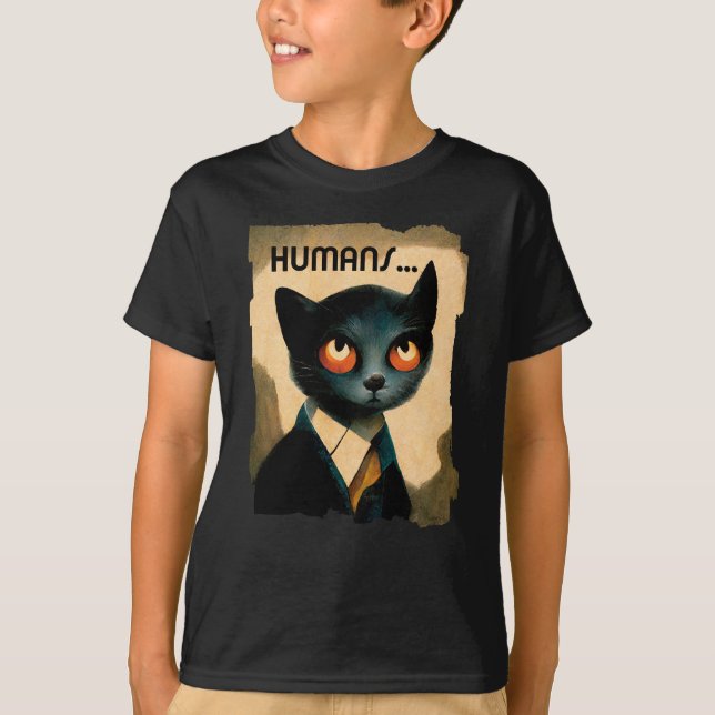 Gato aburrido por los humanos | Arte Para Camiseta (Anverso)