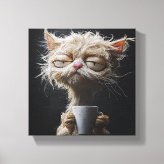 Gato acogedor con una copa de arte felino relajant