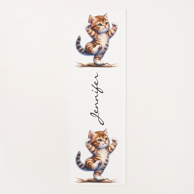 Gato Adorable Yoga Mat (Anverso)