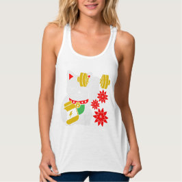 Gato afortunado Maneki Neko Lift Camisa de entrena