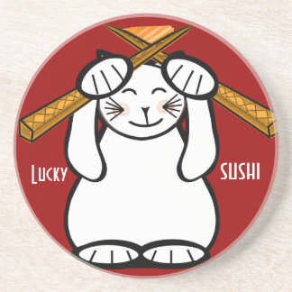 Gato afortunado - Maneki Neko - sushi... Posavasos