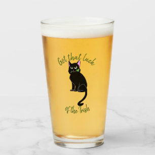 Gato afortunado Saint Patrick's Day Beer Glass Tub