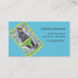 Gato al sol en la tarjeta de visita de Trump