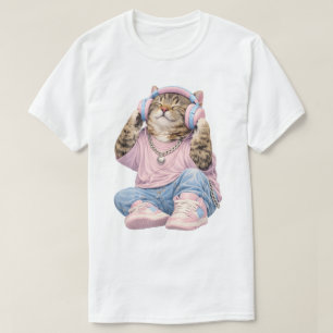 Gato Amante de la Música Camiseta