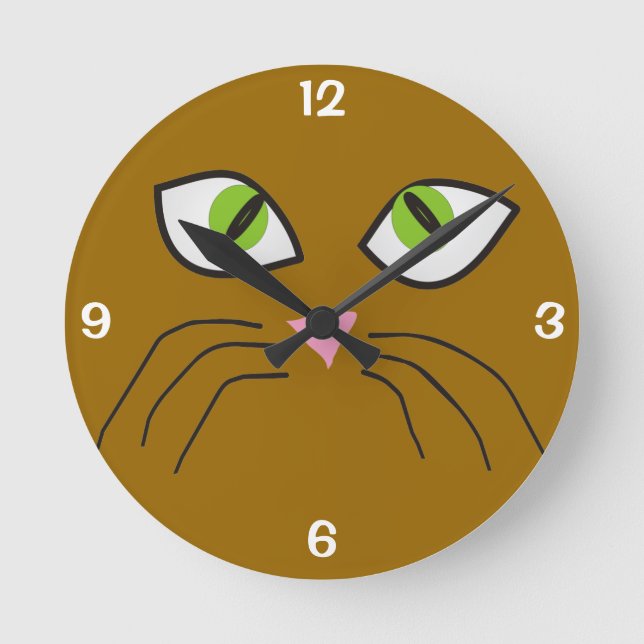 Gato Amantes del Gato Reloj de la cara (Anverso)