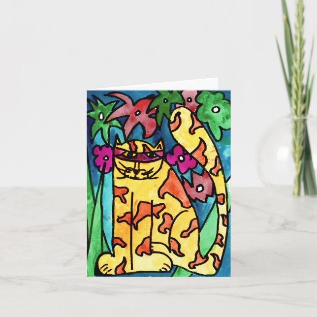 Gato amarillo • Nick Abrams, envejece 8 - tarjeta (Anverso)