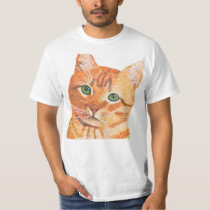 Gato anaranjado, camiseta elegante del gatito del