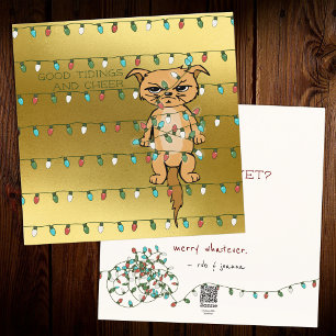 Gato animado; Gracioso gatito enredado en Navidad