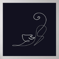 Gato animal | Arte de línea | Gato Lover