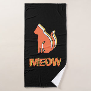 Gato, animal Naranja y amarillo, arte pop abstract