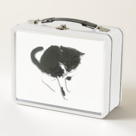 Gato Art Black White Kitty