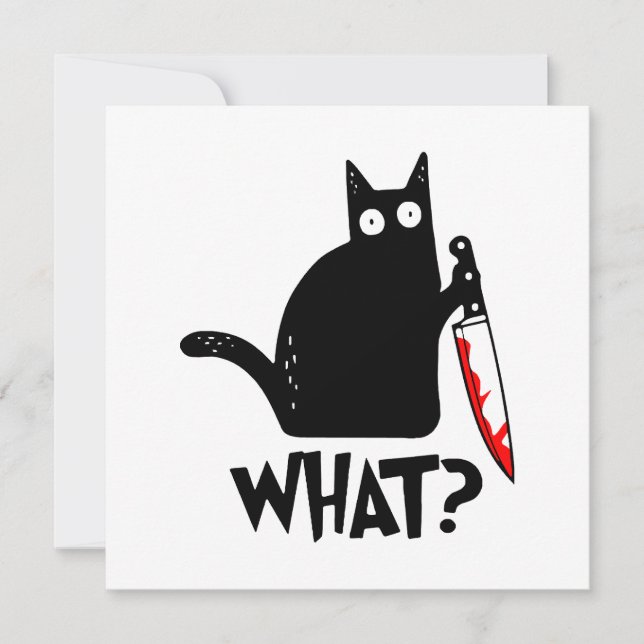 Gato asesino con cuchillo (Anverso)
