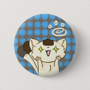 ¡Gato Asssault de Onigiri! Botón (Brown)