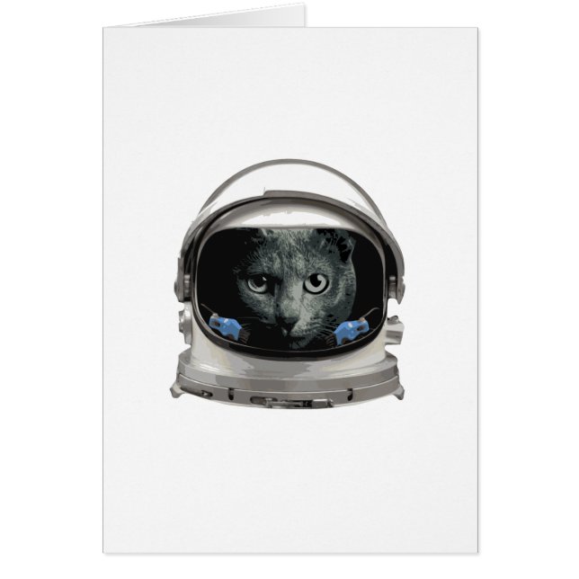 Gato astronauta de casco espacial (Frente)
