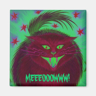 Gato asustadizo "MEEEOOOWWW rojos!" imán del