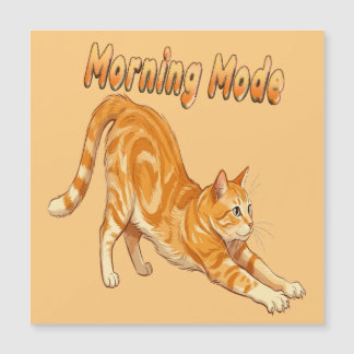 Gato Atigrado Naranja Modo Mañana Estirándose Gato