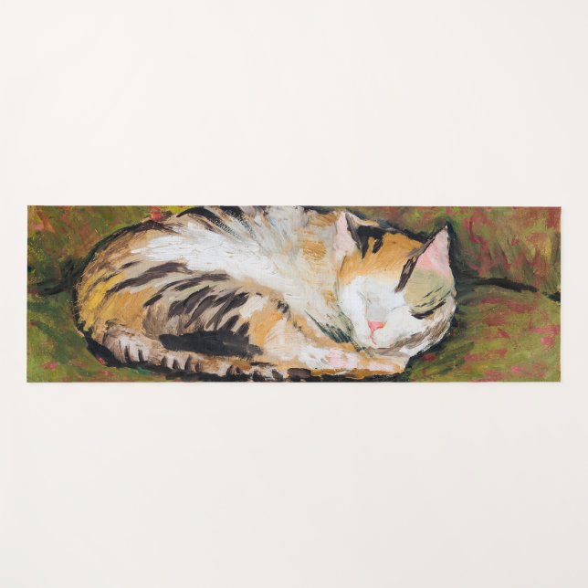 Gato, August Macke Yoga Mat (Anverso (horizontal))