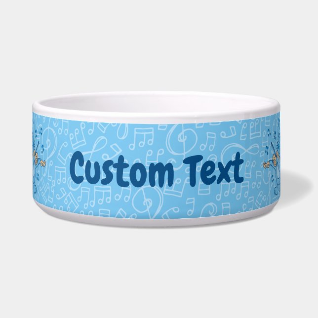 Gato azul con cuenco de violín (Frente)