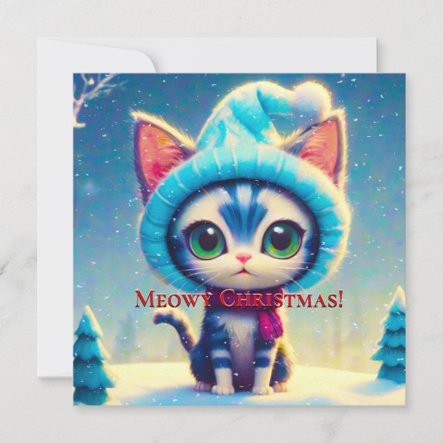 Gato Azul de Navidad (Anverso)