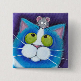 Gato azul y botón de ratón