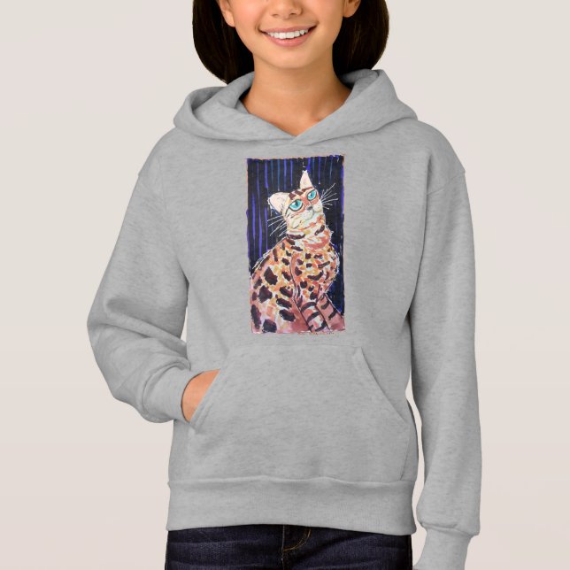 Gato Bengal Neon Noir (Anverso)