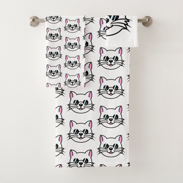 Gato blanco con gafas negras / gafas de sol (In situ)