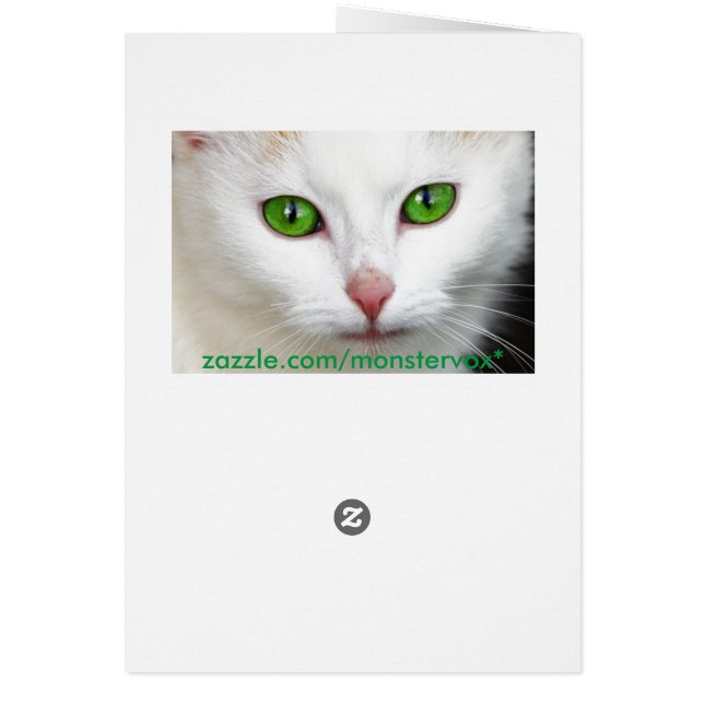 Gato blanco de ojos verdes (Atrás)