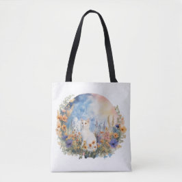 Gato blanco de pelo largo - Bolsa de tote
