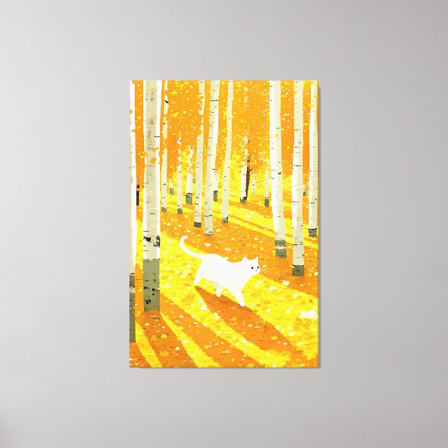 Gato blanco en el arte de Ilustracion de Aspen For (Anverso)