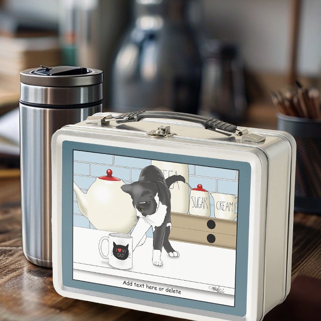 Gato blanco gris Funny Tea Mug Kitchen (Subido por el creador)