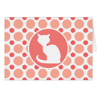 Gato blanco; Lunares rosados y coralinos