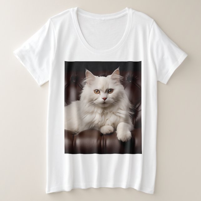 Gato blanco majestuoso (Anverso del diseño)