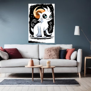 gato blanco personalizado   Arte IA