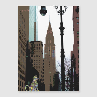 Gato Brillante de la Ciudad Imán Artístico de NYC